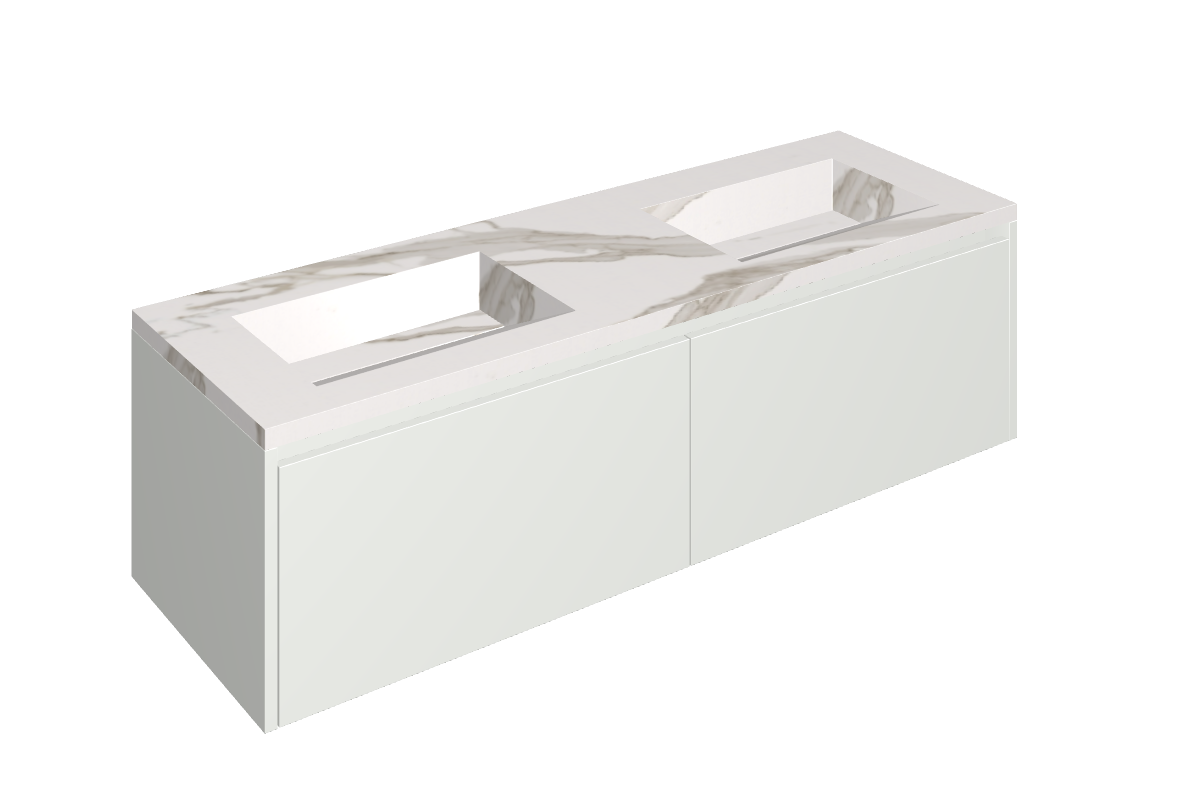 Fly Air Washbasin Duo 150 White